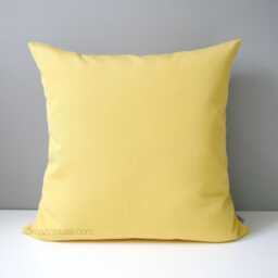 Buttercup Sunbrella?? Pillow Cover, Decorative Yellow Cushions For Outdoor Patio Chairs & Pool Loungers, By Mazizmuse - thumbnail 1