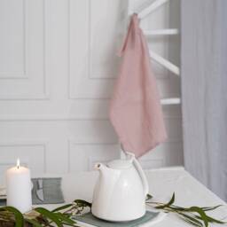 stonewashed Linen Bath Towel, Handmade Bathroom Hand Towel From Organic Linen, Eco-Friendly Small Multi-Use Unpaper For Kitchen - thumbnail 3