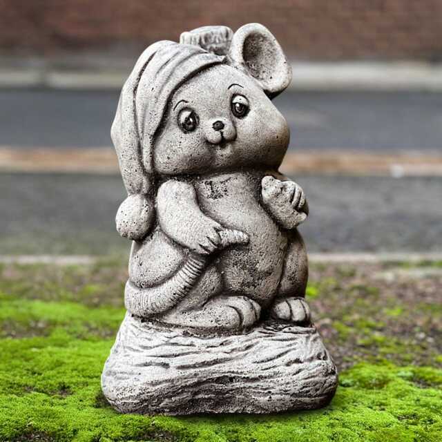 Concrete Cute Mouse Figurine Outdoor Rodent Garden Sculpture Cement Animal Ornament Stone Decor Handmade Statue Mouse Lover Gift - image 1