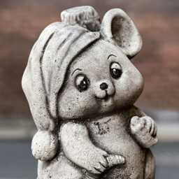 Concrete Cute Mouse Figurine Outdoor Rodent Garden Sculpture Cement Animal Ornament Stone Decor Handmade Statue Mouse Lover Gift - thumbnail 3