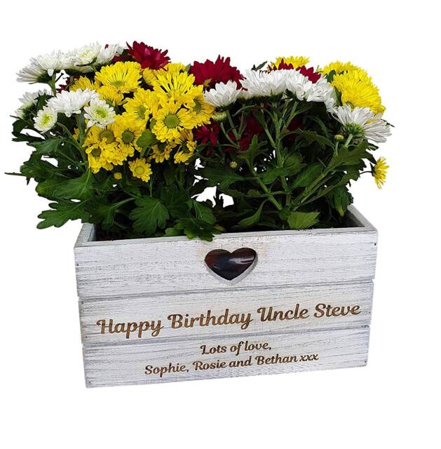 Personalised Mothers Day Planter Plant Pot Engraved Birthday Retirement Gift Wooden Vintage For Nanny Mum Gran Nana Gardener Gifts 60Th 70Th - image 1