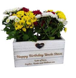 Personalised Mothers Day Planter Plant Pot Engraved Birthday Retirement Gift Wooden Vintage For Nanny Mum Gran Nana Gardener Gifts 60Th 70Th