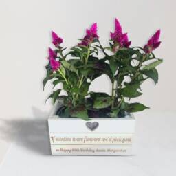Personalised Mothers Day Planter Plant Pot Engraved Birthday Retirement Gift Wooden Vintage For Nanny Mum Gran Nana Gardener Gifts 60Th 70Th - thumbnail 4