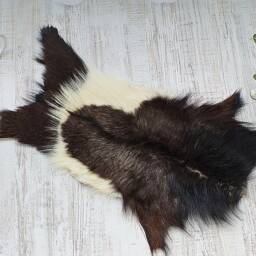 Hand Tanned Goat Skin Rug - Polish Mountain Decor - 93x55cm - thumbnail 4