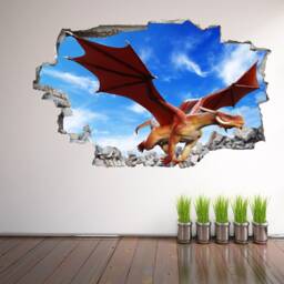 Dragon Fantasy Wall Sticker Mural Decal Print Art Kids Bedroom Decor Gm1 - thumbnail 2