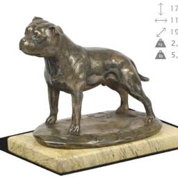 Staffordshire Bull Terrier, Dog Sand Marble Base Statue, Limited Edition, Artdog. Made Of Cold Cast Bronze. Perfect Gift. Limited Edition - thumbnail 4
