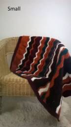 Crochet Striped Lap Blanket - thumbnail 1