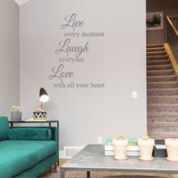 Live Laugh Love Vinyl Wall Decal Home Decor Sign - thumbnail 3