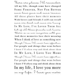 The Beatles in My Life Unframed Song Lyrics Print Gift - thumbnail 2