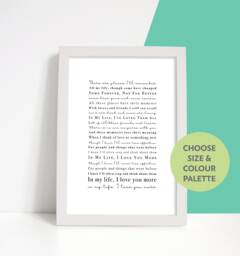 The Beatles in My Life Unframed Song Lyrics Print Gift - thumbnail 1