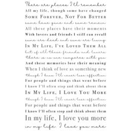 The Beatles in My Life Unframed Song Lyrics Print Gift - thumbnail 3