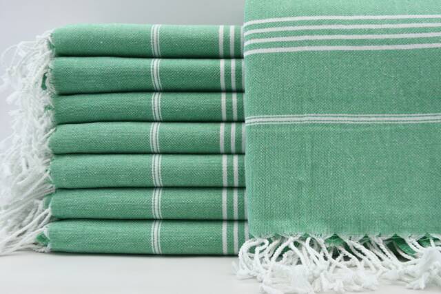 "Turkish Peshtemal, Green Towel, Peshtemal Towel, Turkish Towel, 40""x70" - image 1