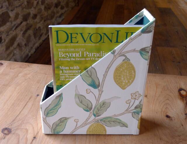 Handmade William Morris Magazine Holder Lemons White Office D??cor - image 1
