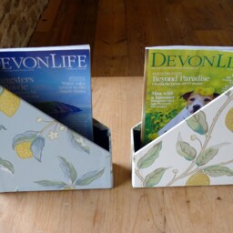 Handmade William Morris Magazine Holder Lemons White Office D??cor - thumbnail 4