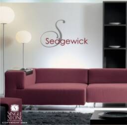 Monogram Wall Decal Family Name Modern - Vinyl Stickers Art Custom Home Decor - thumbnail 1