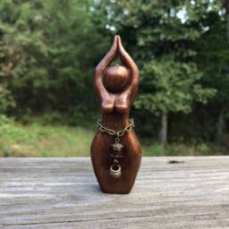 Hestia Hearth Priestess Story Goddess Statue - Statue, Figurine, Wisdom, Home, Vesta, Cauldron, Story Goddess - thumbnail 4