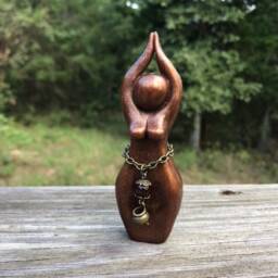 Hestia Hearth Priestess Story Goddess Statue - Statue, Figurine, Wisdom, Home, Vesta, Cauldron, Story Goddess - thumbnail 2