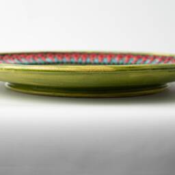 Hand Carved Stoneware Art Platter - Mosaic & Semiprecious Stones - Made To Order - thumbnail 3