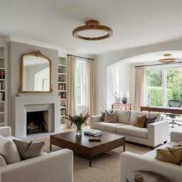 Handcrafted Oak Wood Led Ceiling Light - Round Wooden Chandelier - thumbnail 2