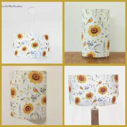 Lampshade - Pendant Light With Sunflower & Bird Motif, Perfect For Decorating A Country House in The South Of France - thumbnail 4