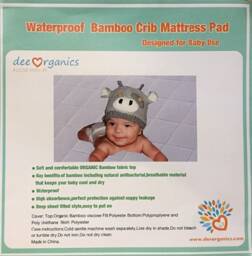 Waterproof Fitted Crib Sheet Organic Bamboo - thumbnail 3