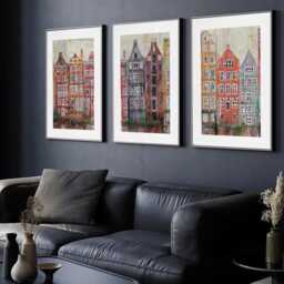 Amsterdam Damrak Framed Art Print Trio - thumbnail 2