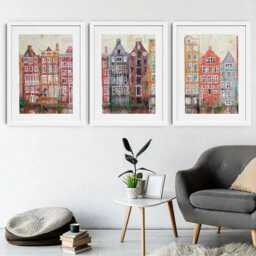 Amsterdam Damrak Framed Art Print Trio - thumbnail 3