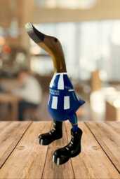 Brighton & Hove Albion Fc - Hand-Painted Wooden Duck - 2025-2026 Design Approx. 25cm - thumbnail 1