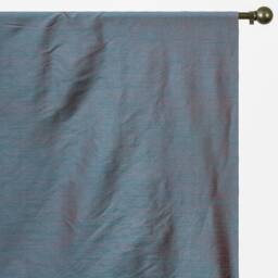 Blue & Red Art Silk Curtain Panels, Faux Curtains - Rod Pocket, Grommet, Box Pleat, Three Pinch Tab Top Plain Ring Top - thumbnail 3
