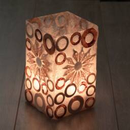 Wind Light Handmade in Spain-Fracture Solid Fiberlascubus With Shells Snail Shape - Colour Red - thumbnail 3