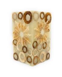 Wind Light Handmade in Spain-Fracture Solid Fiberlascubus With Shells Snail Shape - Colour Red