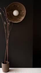 Brown Ceramic Wall Sconce Large Modern Wabi Sabi Lamp