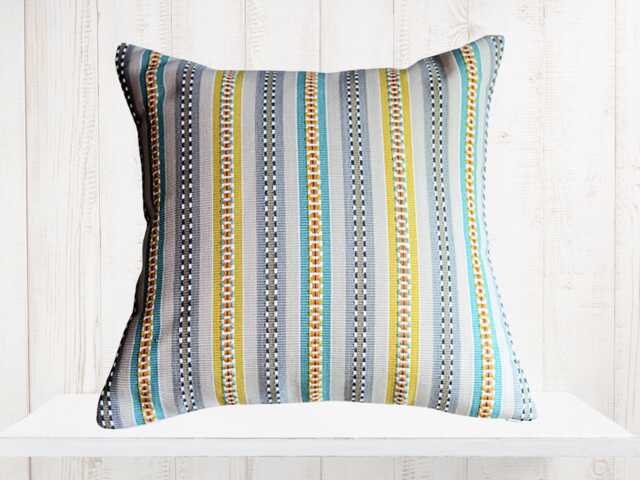 Summer Stripe Pillow Cover, Coastal Decor, Beach Handmade Cover - image 1