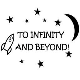 To Infinity & Beyond - Nursery Wall Decals For Boys Room Kids Vinyl Art Quotes Vwaq - thumbnail 2