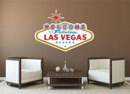 Las Vegas Sign Wall Sticker Decor Nevada America Usa Badge Decal Art Graphic 5 Sizes - thumbnail 1