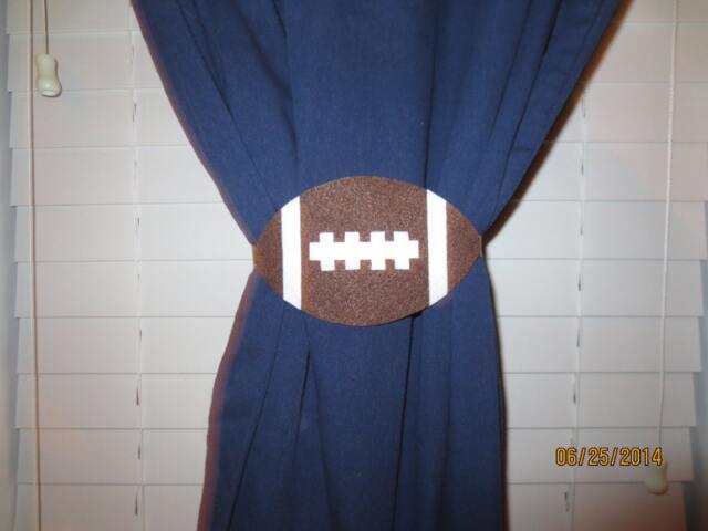 Football Curtain Tie-Backs - Set Of 2