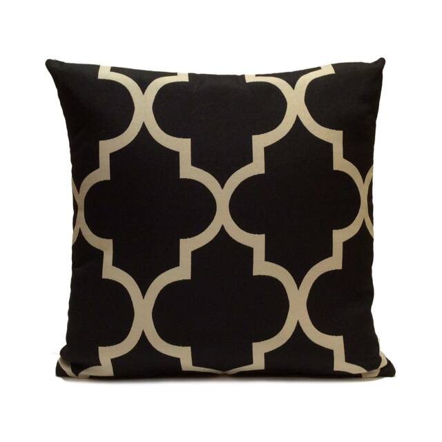 Black & Khaki Beige Decorative Throw Pillow Cover, Farmhouse Cushion Covers, Boho Pillowcase, Accent Pillow, Home Decor, Geometric - image 1