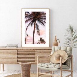 Palm Tree Print, Wall Art, Pink Poster, Modern Prints, Home Decor By Beach Poster - thumbnail 3