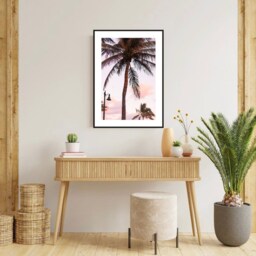 Palm Tree Print, Wall Art, Pink Poster, Modern Prints, Home Decor By Beach Poster - thumbnail 2