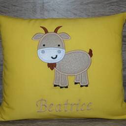 Capricorn Pillow, Goat Name Pillow Goat, Baptism Capricorn, Birth - thumbnail 3