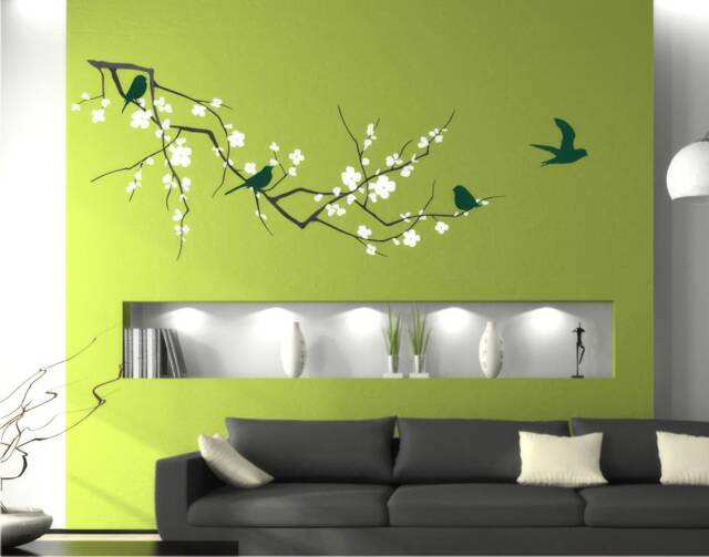 Tree Wall Decal Cherry Blossom Branch - 3 Colors Sticker Art Custom Home Decor - image 1