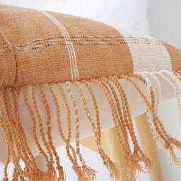 Brown Neutral Tribal Hemp Hand Woven Natural Dye Color Lumbar Pillow Cover - thumbnail 3