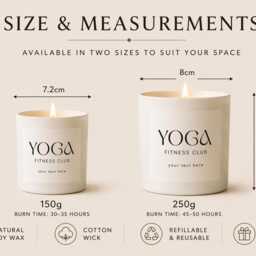 Yoga Candle Gift - Personalised Lover Relaxation Meditation Wellness Custom Name - thumbnail 3