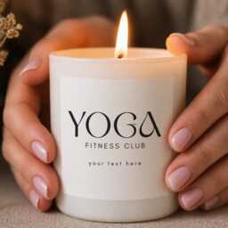 Yoga Candle Gift - Personalised Lover Relaxation Meditation Wellness Custom Name - thumbnail 2