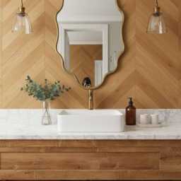 Wavy Bathroom Mirrors - Flower Vanity Oval Wall Mirror - thumbnail 2