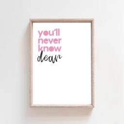 Set Of 2, You Are My Sunshine, Girls Nursery Wall Art, Bedroom Decor, Prints, Nursery, Pink - thumbnail 2