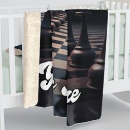 Chess Blanket, Chess Custom Name Blanket, Throw Fleece Cozy Adult Blanket - thumbnail 4