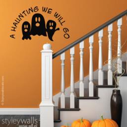 Halloween Wall Decal, Ghosts Sticker, A Haunting We Will Go Decal For Office Home Decor - thumbnail 2