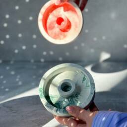 Handmade Round Candlestick Holder Twist Taper Candle Decor - thumbnail 2