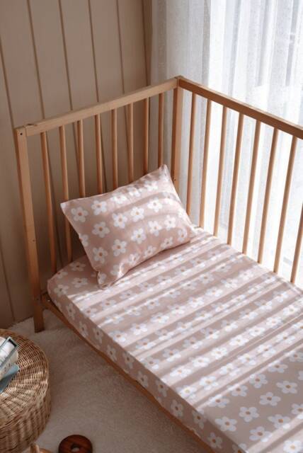 Daisy Mini Crib Sheet - Toddler Bedding Boho Baby Sheets Bed Newborn Gift New Baby Gift - image 1